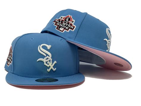 chicago white sox fitted hat pink brim